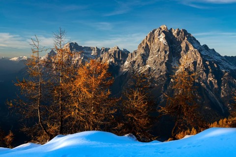 Summit of Monte Antelao in the evening light