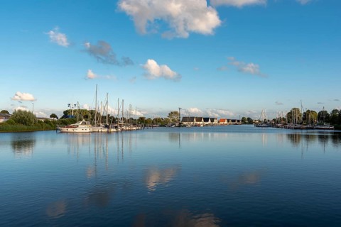 Sailing yachts on the river Harle