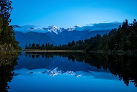 Morning view of Mount Cook and Mount Tasman