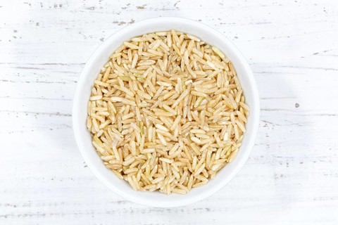 Rice Wild rice Natural rice raw from above Wooden board