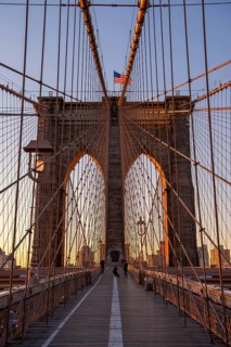 Brooklyn Bridge bei Sonnenaufgang