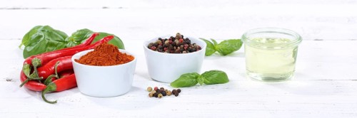 Spices cooking ingredients paprika powder paprika powder banner red hot peppers hotness