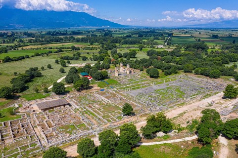 Aerial of the Unesco world heritage site Philippi