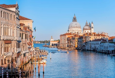 View from the Ponte dell'Accademia to the Grand Canal and the Basilica of Santa Maria della Salute