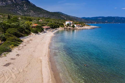 Aerial of Limnionas beach