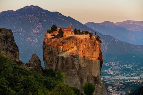 Agia Triada Monastery at sunrise