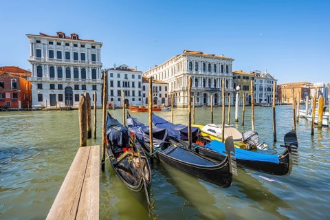 Gondolas on the Grand Canal