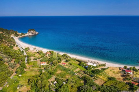 Aerial of Potami beach