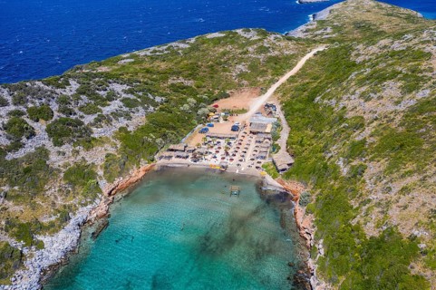 Aerial of Livadaki beach