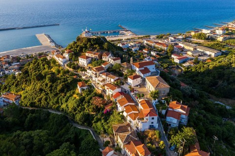Aerial of Agia Triada church