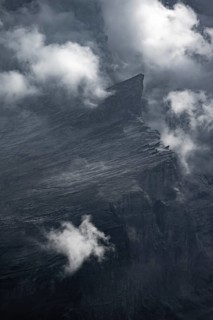 Rocks in fog