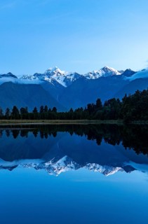 Morning view of Mount Cook and Mount Tasman