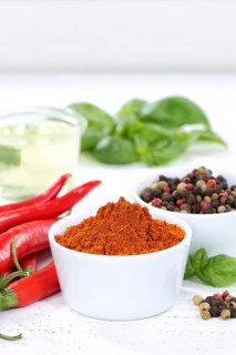 Spices cooking ingredients paprika powder red hot chili pepper hotness