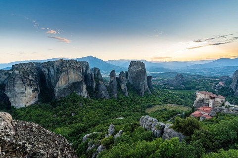 Anapavsas Monastery at evening light