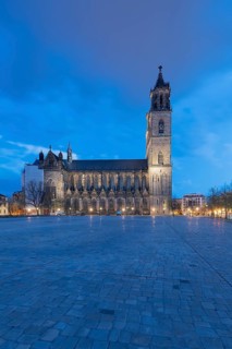 Magdeburg Cathedral at the blue hour