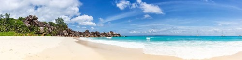 Grand Anse beach panorama holiday vacation