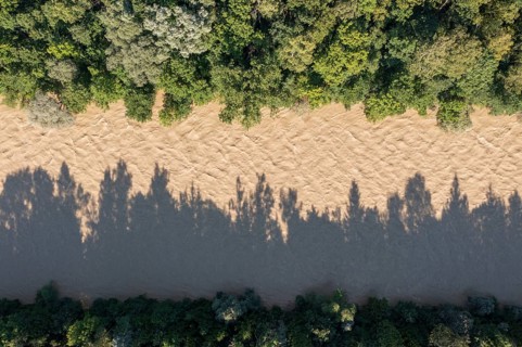 Isar at high water from above