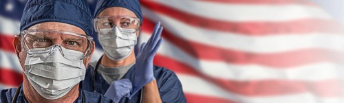 Doctors or Nurses Wearing Medical Personal Protective Equipment