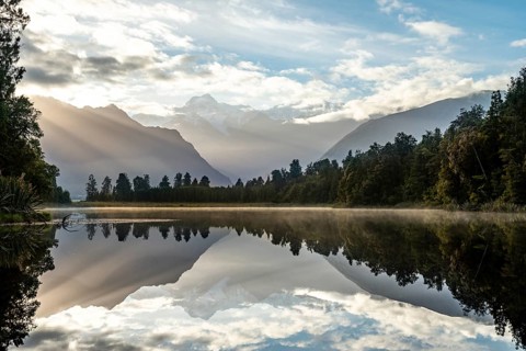 View of Mount Cook in morning light