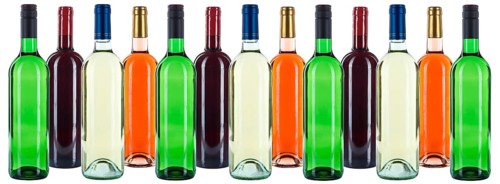 Wine bottles wine bottles colorful group background red wine white wine rose exempted clipping