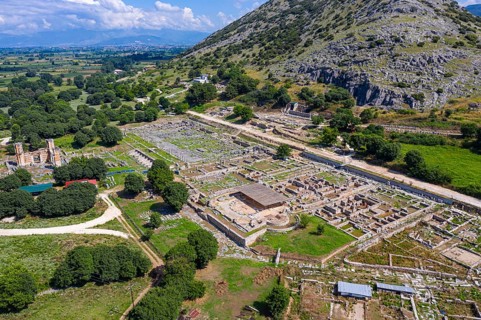 Aerial of the Unesco world heritage site Philippi