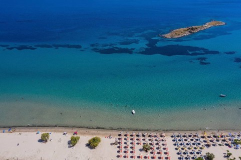 Aerial of Psili Ammos beach