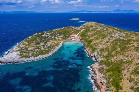 Aerial of Livadaki beach