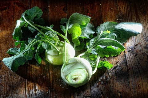 Fresh kohlrabi