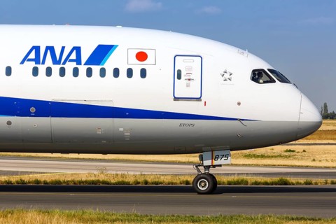 An ANA All Nippon Airways Boeing 787-9 Dreamliner with registration JA875A at Charles de Gaulle Airport