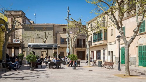 Typical Mallorcan square