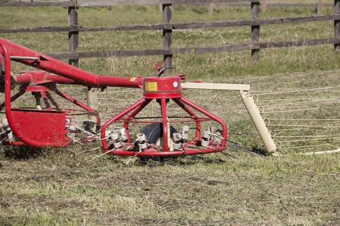 Turning hay