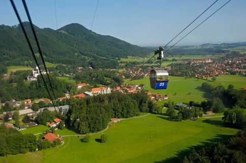 View from the Kampenwandbahn to Aschau
