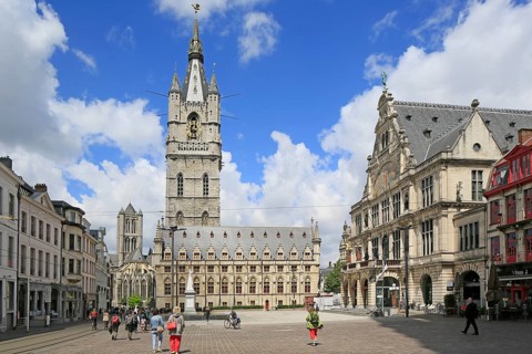 Cloth Hall Lakenhalle with tower Belfry