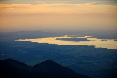 View from Hochfelln to Chiemsee