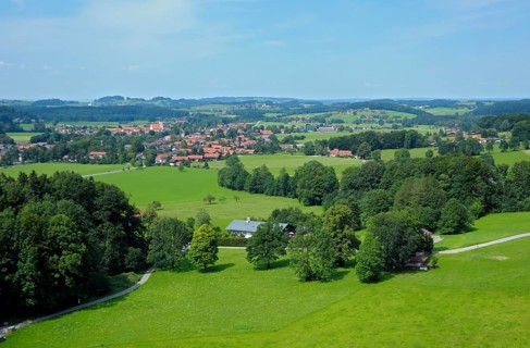 View from the Kampenwandbahn to Aschau