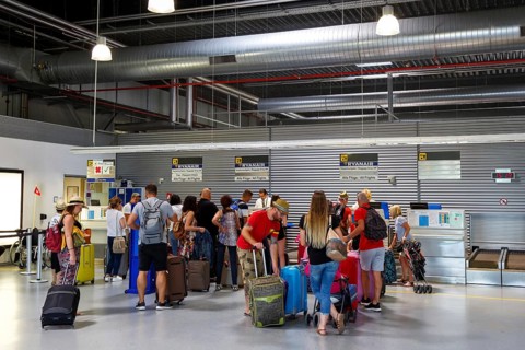 Terminal of Frankfurt cock Airport