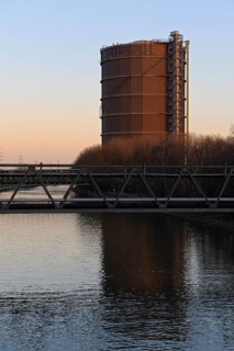 Gasometer at the Rhine-Herne-Canal in Oberhausen