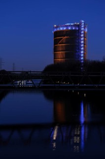 Gasometer at the Rhine-Herne-Canal in Oberhausen