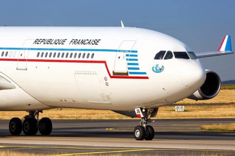 A Republique Francaise Airbus A340-200 with registration F-RAJB at Charles de Gaulle Airport