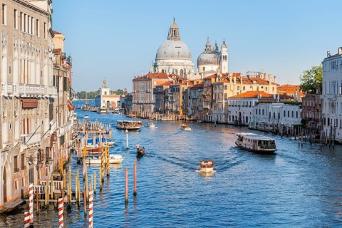 View from the Ponte dell'Accademia to the Grand Canal and the Basilica of Santa Maria della Salute