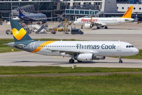 A Thomas Cook Avion Express Airbus A320 with registration LY-VEL at Stuttgart Airport