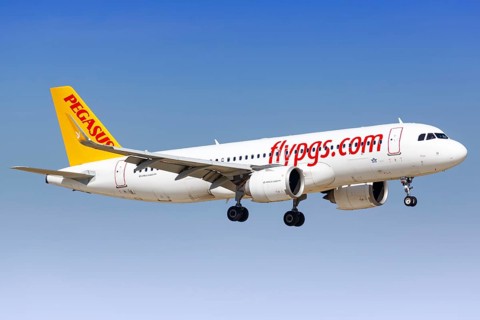 A Pegasus Airlines Airbus A320neo with the registration TC-NBO lands at Paris Orly Airport