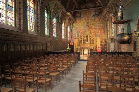 Interior of the Gothic Chapel of the Holy Blood Heiligbloedkapel on Castle Square