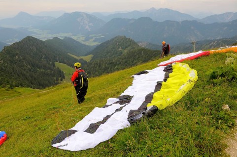 Paraglider on the Hochfelln