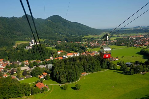 View from the Kampenwandbahn to Aschau