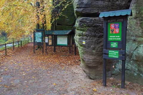 Sign of the Kamnitz Gorge