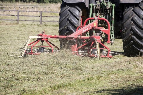 Turning hay
