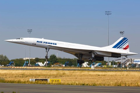 An Air France Concorde with the registration F-BVFF at Charles de Gaulle Airport
