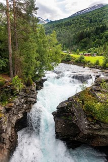 Rushing through a deep ravine