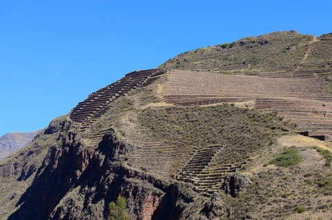 Walled terraces in the Inca ruin complex